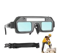 Welding Glasses - Eye Protection | Solar Powered Welding Glasses with 3 Lighting Modes Comfortable Arc Lens | Wreck Around Safety Glasses for Grinding Cutting Welding In