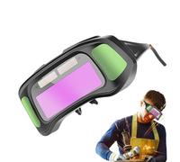 Welding Glasses,Welder Glasses Auto Darkening - Solar Powered Anti-Glare Eyewear for Metalworking Construction Repair Manufacturing Work Cutting Finishing