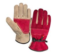Welding Gloves - First Layer Of PU Leather + Cotton Lining Heat Resistant Fireproof Insulated Extended Cuff - Women Men Gloves For Construction Chainsaw Farm Yard Work Bbq Oven Fireplace