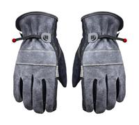 Welding Gloves - First Layer Of PU Leather + Cotton Lining Heat Resistant Fireproof Insulated Extended Cuff - Women Men Gloves For Construction Chainsaw Farm Yard Work Bbq Oven Fireplace