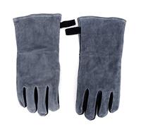 Welding Gloves for BBQ Grill and Forge, 14.2 X 6.3 Inch | 932°F Heat Mitts, Faux Cowhide Leather, Extended Cuff, Cut Puncture Protection, Gray for Welding and Oven Cooking