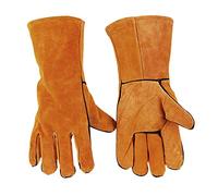 Welding Gloves Heat Resistant Leather High-temperature Resistant Gloves Protect You From Welding Sparks Hot Coals