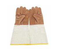 Welding Gloves Leather Long Wear-resistant Welder Protective Canvas Sleeve Fur