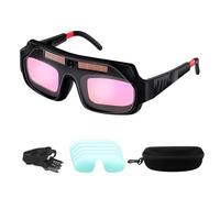 Welding Goggles - 5.71 Inch Non-Slip Safety Goggles with Automatic Darkening | Anti-Glare Solar Powered Glasses, Welder Glass Eyes for Protection for Professionals, Technicians, Mechanics and on the