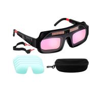 Welding Goggles | Auto-dimming Torch Cutting Glasses | Anti-UV Lightweight Adjustable Ventilated Face Shield for Construction Fabrication Industrial Work Metal Cutting