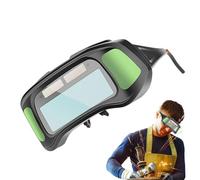 Welding Goggles Automatic Darkening - Safety Glasses with Automatic Darkening - Solar Energy Anti-Glare Eye Protection for Metal Processing Construction Repair Manufacture Cutting