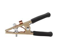 Welding Ground Clamp 300A Type A Earth Clip, Brass Grounding Clamp with 45mm Opening for High Current Welding, Gas Shielded and Argon Arc Welding Applications (Black Cover)
