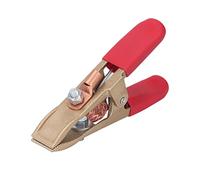 Welding Ground Clamp Brass 500A Anti Oxidation Earth Clip Power Train Manufacturing (Red Cover)