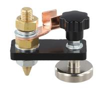 Welding Ground Clamp, Strong Magnetic Single Head with 6mm Insulation Board, Brass Conductive Earth Clip for Smooth Welding Work