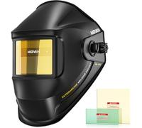 Welding Helmet Auto Darkening, MIGVAN True Color Welding Hood Solar Powered with 2 Arc Sensors, Optical Filtering Tech Welding Mask,Wide Shade 4/5-9/9-13 for ARC TIG MIG Grind Welding Helmets for Men