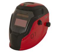 Welding Helmet Auto Darkening - Shade 9-13 - Red - Sealey PWH1 New