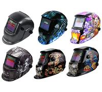 WELDING HELMET AUTO DARKENING SOLAR POWERED Welder Helmet Mask with Lens - CE Approved Professional Weld Tig Mig Arc Hi-Tech Grinding Function Protective Gear for Eye Face Protection (Electric)