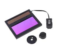 Welding Helmet Lens - Stops Arc Flash Issues, Auto Darkening Screen Matte Finish, Two By Four Inch Size + Solar Powered, Resistant Polymer Base Shield - for Metal Fabrication & Job Sites