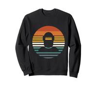 Welding Helmet Portrait Retro Vintage Stripes Metal Work Sweatshirt
