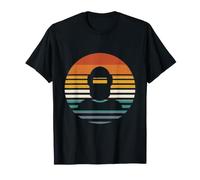 Welding Helmet Portrait Retro Vintage Stripes Metal Work T-Shirt