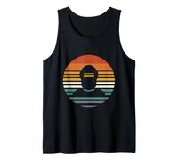 Welding Helmet Portrait Retro Vintage Stripes Metal Work Tank Top