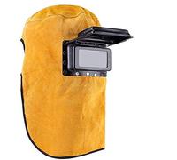 Welding Helmet with Mask, Comfortable Leather Clamshell Welder Cap, Durable Heat Resistant Breathable Protection