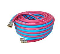 Welding Hose 8mm Inner Diameter Oxy-accetylene Hose Acetylene Pipe Acetylene Welding Tubing Industrial Cutting Oxygen Hose Conjoined Pipe(3 Meters Tube)