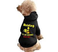 Welding It's Like Sewing with Fire Warm Dog Hoodie Cute Dog Costume Sweatshirt Cozy Pet Clothes XS