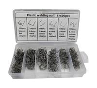 Welding Kit 3000/1200/600pcs Plastic Repair Machine Welding Hot Stapler Bumper Fender Welder Staples Kit Hot Staples Welder Tool(Grey 600pcs)