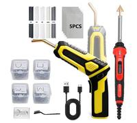 Welding Kit USB Plastic Welding Kit Cordless 2 in 1 Foldable Handle Plastic Welder Gun with 400PCS Hot Staples Hot Staples Welder Tool(B)