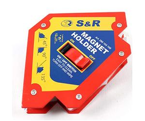 Welding magnet with on/off switch, Switchable angle magnet, Multi angle, 45°,90°,135°; 4-3/4' x 4-3/4' x 1'; 12cmX12cmX3cm.
