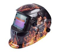 Welding Mask, Auto Darkening Electric Welding Helmet Adjustable Lens Multicolor Hard Box Packaging(Style C)