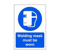Welding mask must be worn - safety sign, ppe clothing, ppe - 1.2mm Rigid plastic for indoor/outdoor usage (300mm x 200mm) Viewing Distance within 7m.