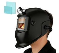 Welding Masque Auto Darkening - 29x26cm Adjustable Head Shield With Light, Long LastingWeld Hood | For Workshop Garage Job Site Automotive Repair Maintenance Fabrication Construction