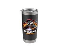 Welding Master Wolf Graphic Cool Welder Construction Design Stainless Steel Insulated Tumbler