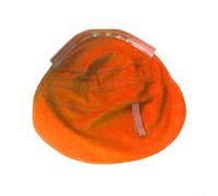 Welding Neck Collar, Wraparound Leather & Cloth Head Circumference Guard for Helmet, Protective Gear Against Sparks Slag Heat Burns, For Easy Push-On Clip Fit Most Helmets, Black Red Orange(orange)