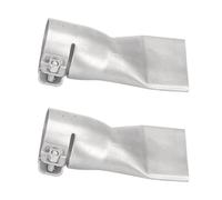 Welding Nozzles Heat Gun Nozzle Stainless Steel Heat Resistant Heat Gun Welding Nozzle 2Pcs 40mm Flat Wide Mouth Welding Nozzle Welding Gun Nozzle Tips for Welding PP PVC Plastic