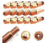 Welding Nozzles Tips, Dujelixa 15Pcs 24KD Power Nozzles Welding Contact Tip 0.8mm, M6 Mig Nozzle, Handheld Welding Tip, Gas Welding Nozzles, for 24KD MIG/MAG Welding Torch Accessories Wear Parts