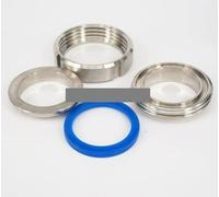 Welding O.D 76mm 3" SS304 Stainless Steel Weld On Socket Union Set Pipe Fitting for Food Industries