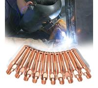 Welding Pack 10 Contact Tips MIG Guns Copper Nozzle Suitable Various diameters Choose M6 Precision bore Anti Clogging Smooth Wire Feeding 8.8 * 45mm Aperture 1.4 mm