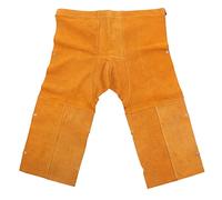 Welding pants, heat resistant and wear resistant flame retardant heat-resistant apron, adjustable split leather leggings, suitable for heavy physical labor and welding protection