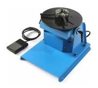 Welding Positioner 10kg Rotary Turntable with 0-90° Tilt, Variable Speed & Foot Switch for Precise Pipe Fabrication in Workshop
