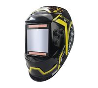 Welding Protection, Big View Eara 4 Arc Sensor DIN5-DIN13 Solar Auto Darkening TIG MIG Grinding True Color Welding Mask/Welder Cap/Welding Helmet(Gold)