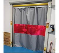 Welding Protection Blanket Curtain, Welding Partition with Red Viewing Window - Fibreglass - Flame Retardant - Workshops, Industrial Sites(8.5X2.5M)