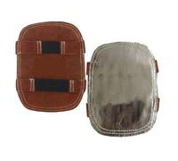 Welding Protection, Welding Gloves' Cover High Heat Protection Aluminized & Cowhide Leather Anti Flame Stitching Welder Pad(1pair)