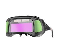 Welding Safety Goggles | Safety Glasses with Automatic Darkening - Solar Energy Anti-Glare Eye Protection for Metal Processing Construction Repair Manufacturing Cutting Post-Processing - f