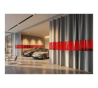 Welding Screen with Copper Grommets, Industrial Flame Retardant Curtain for Workshop, Heavy Duty Protection with Red Viewing Window