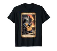 Welding Skeleton Tarot Card Throne of Fire Gothic Art Welder T-Shirt