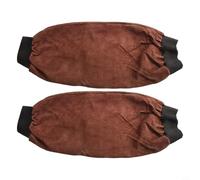 Welding Sleeves for Men, Heat-Resistant Cowhide Protective Arm Covers with Closure, 46 cm Length, Yellow, for Electric Welding, Metall