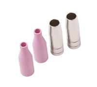 Welding Tip Nozzle Set, Protective Cover, 2 Ceramic and 2 Metal