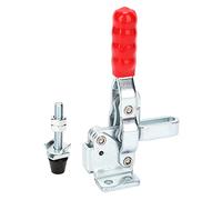 Welding Toggle Clamp Heavy Duty Quick Release Hand Tool with Plunger Stroke 150kg Clamping Force for Lathe Machine Tools Iron Galvanized Includes Quick Clip Screw Gasket Nut