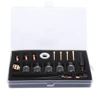 Welding Torch Accessories Kit for WP - 17/18/26, Glass Cup Nozzle and Tungsten Clamp Set, Brass and Glass Consumables with Silicone Ring for Argon Arc Welding Gun