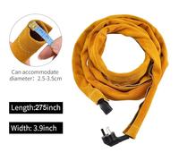 Welding Torch Cable Cover Leather Sleeve Hose Protector Yellow | This leather sleeve protects welding cables from sparks and abrasion to extend the lifespan of your equipment.