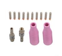 Welding Torch Consumables Set for 15AK MB15 For MIG Applications With Earthenware Nozzles Coating Tips and Matching Holders (0.6mm)