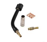 Welding Torch Gooseneck Kit for MB15 15AK SB15, 8-Piece Brass Swan Neck Set with Nozzles 0.6-1.2 mm, Compatible with for 215 63616 63617 Models(0.8 mm)